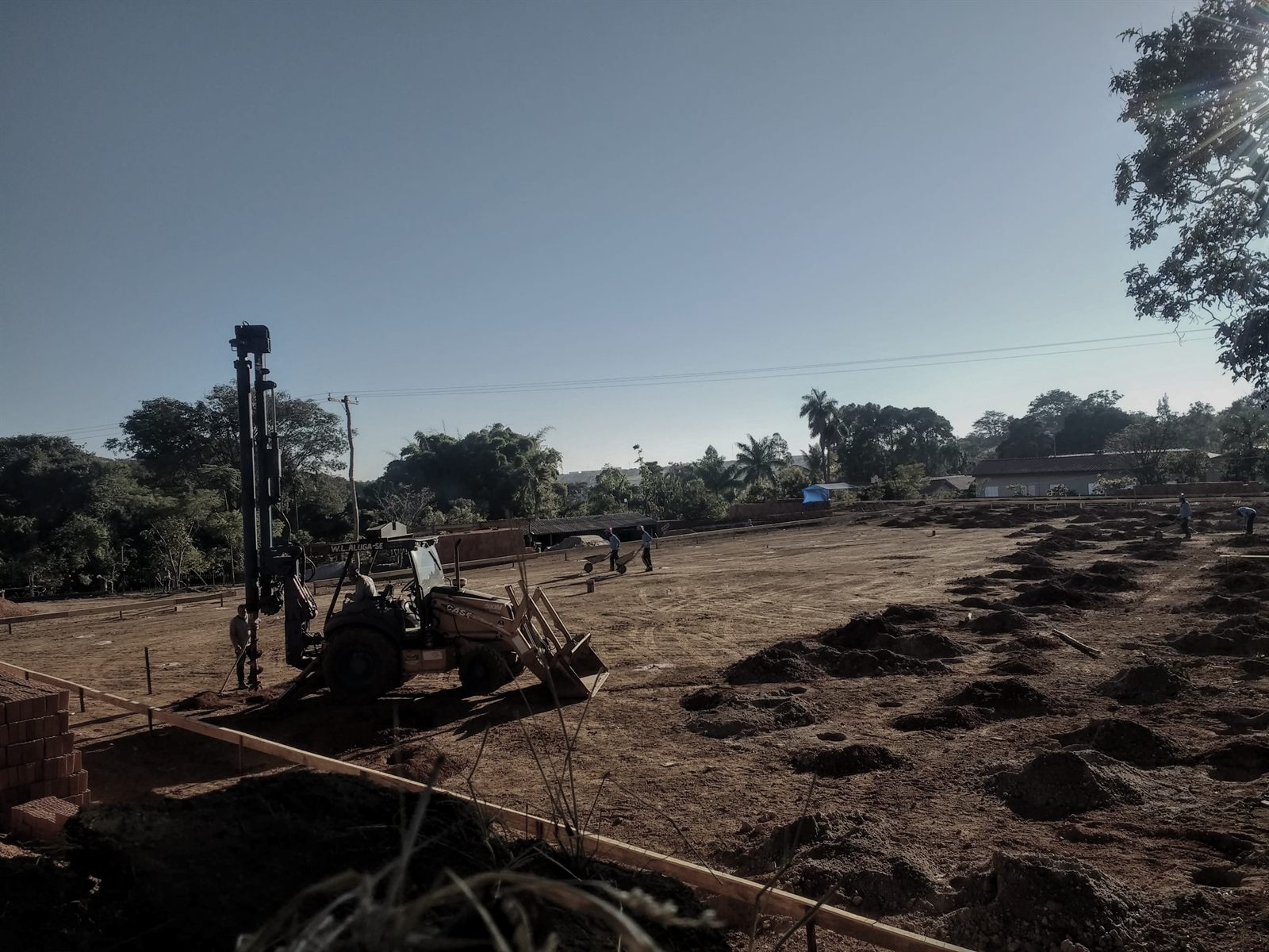 Apoio em canteiro de obras de infraestrutura